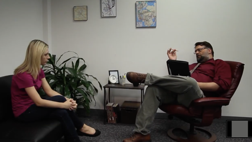 Girl and her therapist